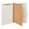 Universal 4-Section Pressboard Classification Folder - Legal, Gray (10/Box)